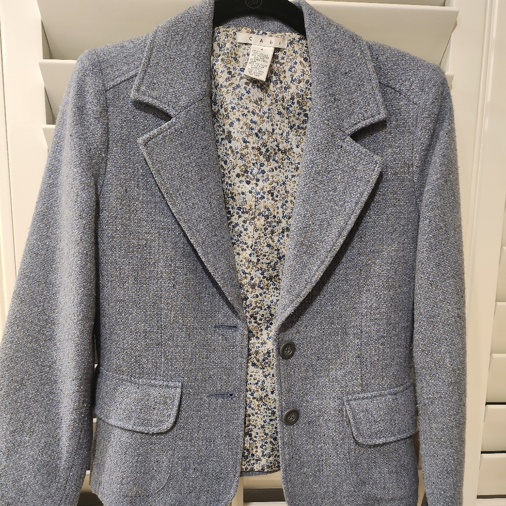 Wool blend blue blazer